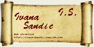 Ivana Sandić vizit kartica